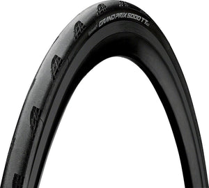 Continental Tires 700 X 25 Continental Grand Prix 5000 Timetrial TR 700c Tire - Tubeless, Folding, Black BlackChili, Vectran Breaker, LazerGrip ACT