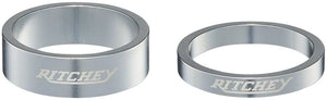 Ritchey Headset Spacers Ritchey Classic Headset Spacers - 1-1/8" 10mm (x2) 5 mm (x3) Silver