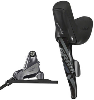 SRAM Disc Brake & Lever Flat Mount / Gray SRAM Force Hydraulic Disc Brake and Cable-Actuated Dropper Remote Lever - Left/Front