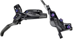 SRAM Disc Brake & Lever Front / Gloss Black Rainbow Hardware SRAM G2 Ultimate Disc Brake Lever