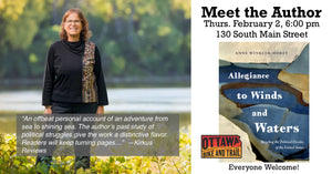 Special Event: Allegiance to Winds and Waters Book: Meet the Author February 2nd 6:00 pm