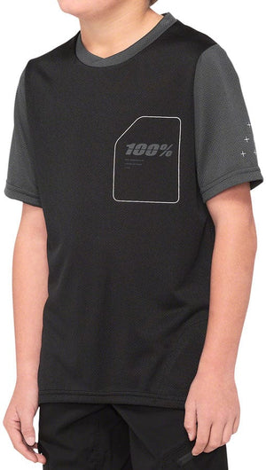 100% Cycling Jerseys Youth / Black/Charcoal / Small 100% Ridecamp Jersey
