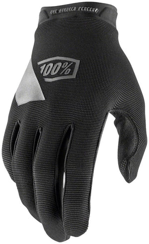 100% Gloves and Liners 100% Ridecamp Youth Gloves - Black Full Finger Large