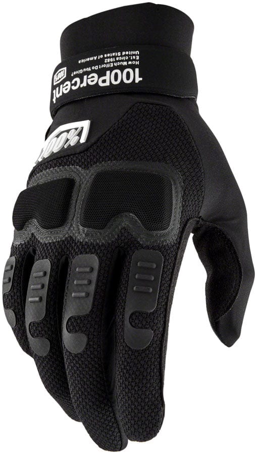 100% Gloves and Liners Medium 100% Langdale Gloves - Black