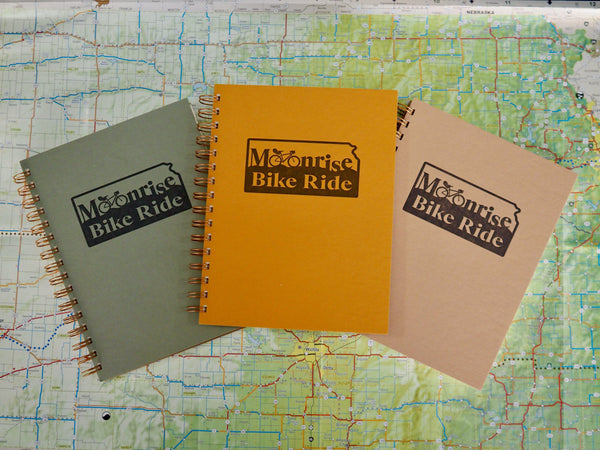 Moonrise Bike Ride Lined Notebook