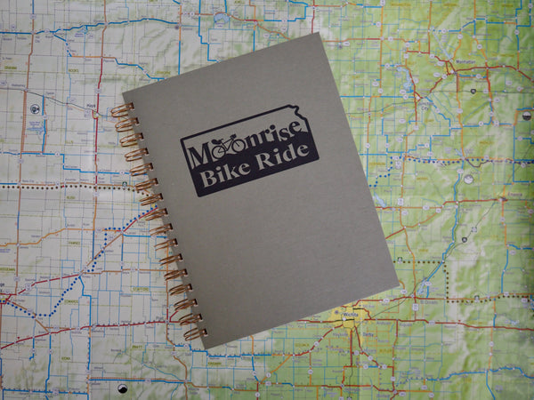 Moonrise Bike Ride Lined Notebook