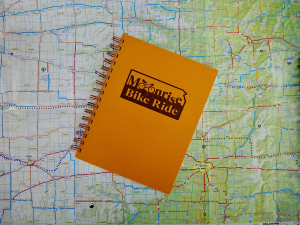 Moonrise Bike Ride Lined Notebook