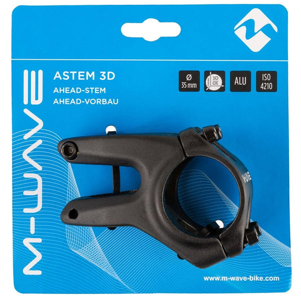 M-Wave Astem Stem Diameter: 35mm Length: 50mm Steerer: 1-1/8'' ±12° Black