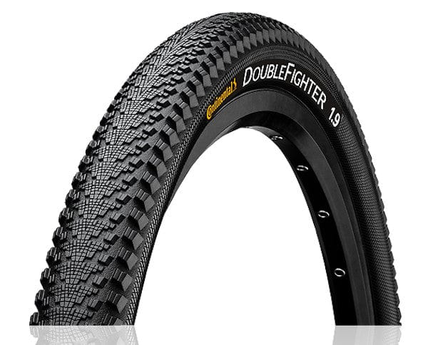 Continental DoubleFighter III Tire - 26 x 1.90, Clincher, Wire, Black, Sport