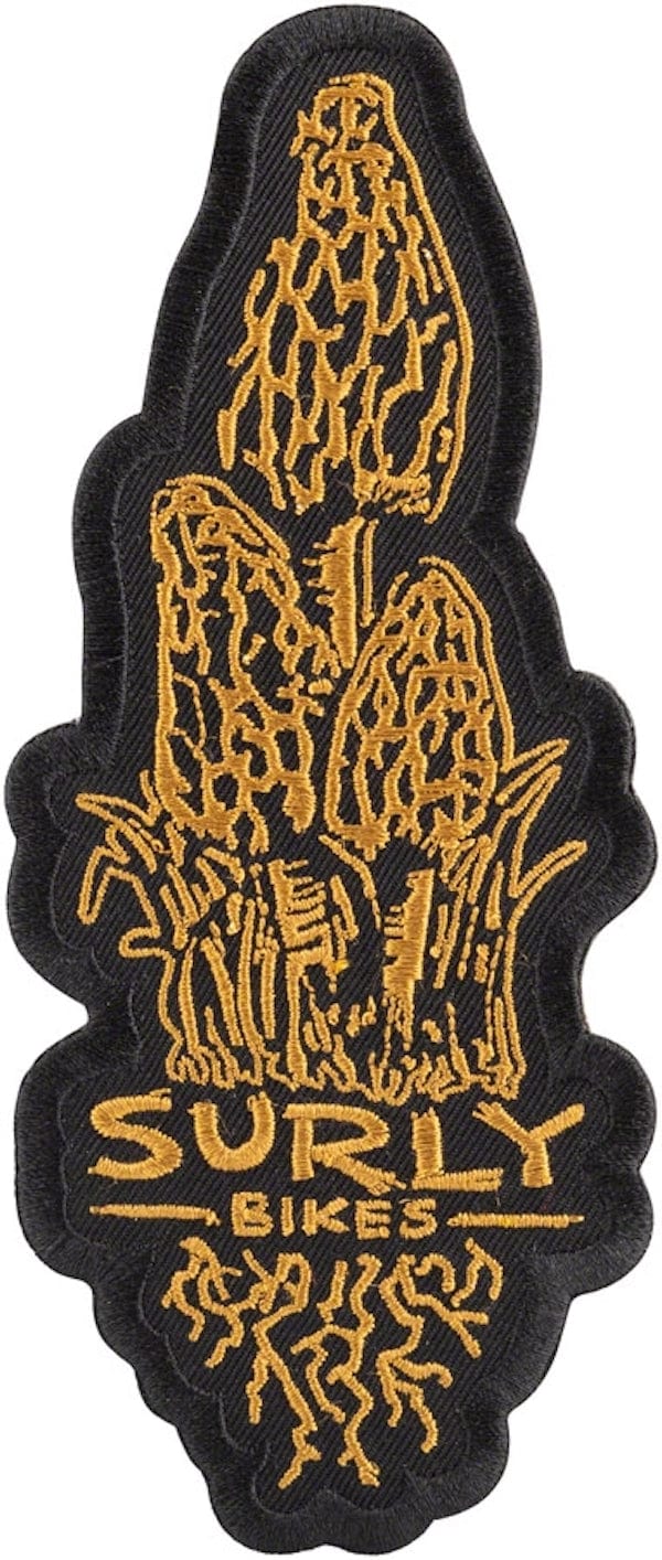 Surly Trail Snacks Mushroom Patch - Black, Gold, One Size