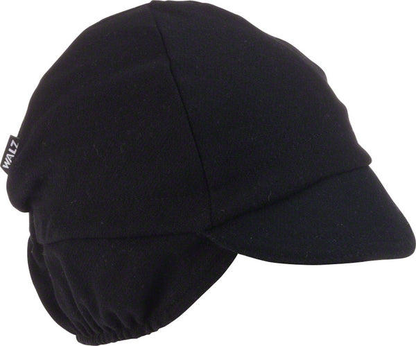 Walz Wool Ear Flap Cycling Cap Black
