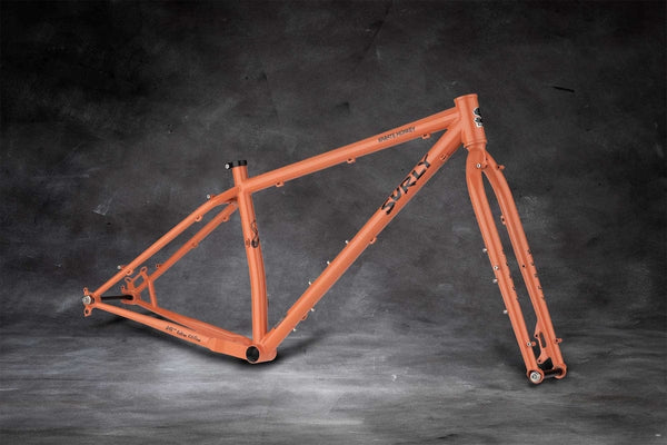 Surly Karate Monkey Frameset - 27.5", Steel, Peach Salmon Sundae, Medium