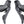 microSHIFT Sword Drop Bar Shifter/Brake Lever Set SB-G7020,  2x, 10-Speed, Sword Compatible, Gray