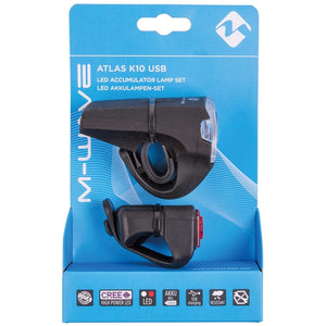 M-Wave Atlas K10 USB Light Set Black