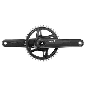 SRAM Red 1x XPLR E1 Crankset Speed: 12/13 Spindle: 28.99mm BCD: Direct Mount SRAM 8 Bolt 42 DUB 160mm Black Road Disc