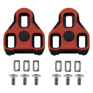 Exustar Look Keo Compatible Road Cleats  Red/Black Look Keo 7° Float