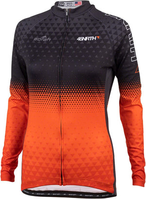 45NRTH Jerseys Small 45NRTH Last Light Thermal Long Sleeve Jersey - Women's, Orange/Black