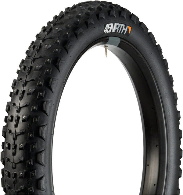 45NRTH Tires 26 X 4 / 120 / Large Concave Carbide Aluminum 45NRTH Dillinger 4 Studded/Studdable Tire
