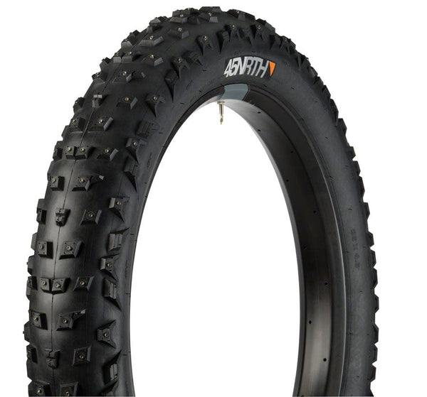 45NRTH Tires 27.5 X 4.5 / 252 45NRTH Wrathchild Studded Fat Bike Tire - Tubeless Folding Black 120 TPI, XL Concave Carbide Aluminum Studs