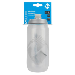 M-Wave PBO 550 Water Bottle 550ml / 19oz Black on Clear