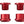Wolf Tooth 1x Chainring Bolt Set - 6mm Dual Hex Fittings Set/4 Red