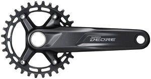 Shimano Deore FC-M5100-1 Crankset - 175mm 10/11-Speed 32t 96 BCD Hollowtech II Spindle Interface BLK