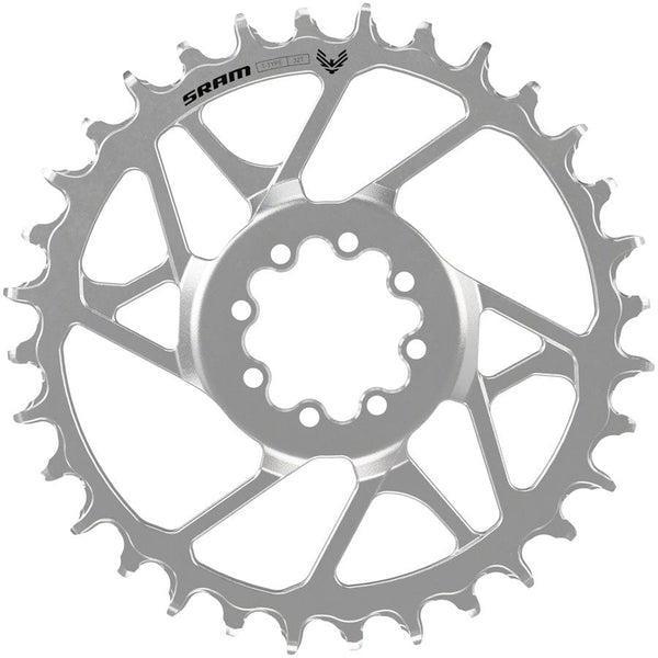 SRAM Eagle 90 T-Type Direct Mount Chainring - 30t 12-Speed 8-Bolt Direct Mount 3mm Offset Steel Silver