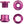 Wolf Tooth 1x Chainring Bolt Set - 6mm Dual Hex Fittings Set/4 Purple
