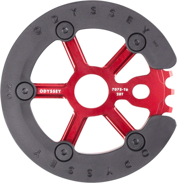Odyssey Utility Pro Guard Sprocket - 28t Anodized Red