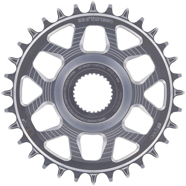 e*thirteen Helix Race e*spec  Chainring - Bosch SX / Gen4 CX Direct Mount 15mm Offset 32T 11/12 Speed Silver