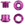 Wolf Tooth 1x Chainring Bolt Set - 6mm Dual Hex Fittings Set/4 Ultraviolet Purple