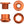 Wolf Tooth 1x Chainring Bolt Set - 6mm Dual Hex Fittings Set/4 Orange