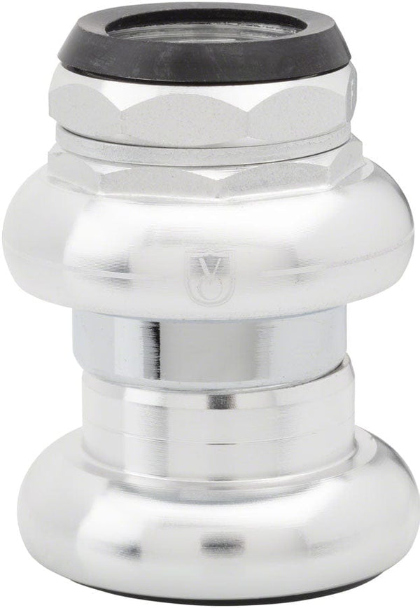 Velo Orange Threaded Headset - Caged Bearing French EC30 /25.0-1.0 Upper | EC30/26 Lower Silver