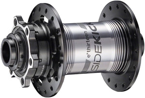 e*thirteen Sidekick Front Hub - 15/20 x 110mm 6-Bolt Disc BLK/Sterling Silver 28H