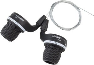 microSHIFT MS25-7 Twist Shifter Set 7-Speed Triple Shimano Compatible