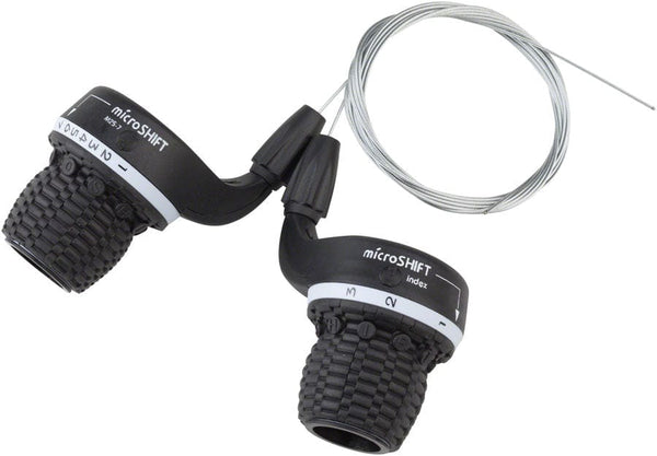 microSHIFT MS25-7 Twist Shifter Set 7-Speed Triple Shimano Compatible