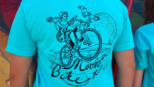 Next Level Shop Merch Moonrise Bike Ride T-Shirt Tahiti Blue