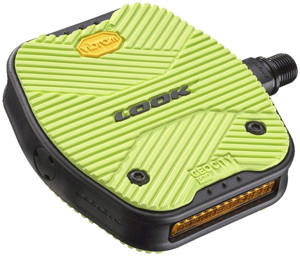 LOOK Geo City Grip Pedals - Platform 9/16" Lime