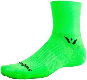 Swiftwick Aspire Four Socks - 4" Lime Green Small