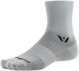 Swiftwick Aspire Four Socks - 4" Pewter Small
