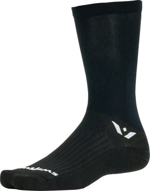 Swiftwick Aspire Crew Socks - 7" Black Large