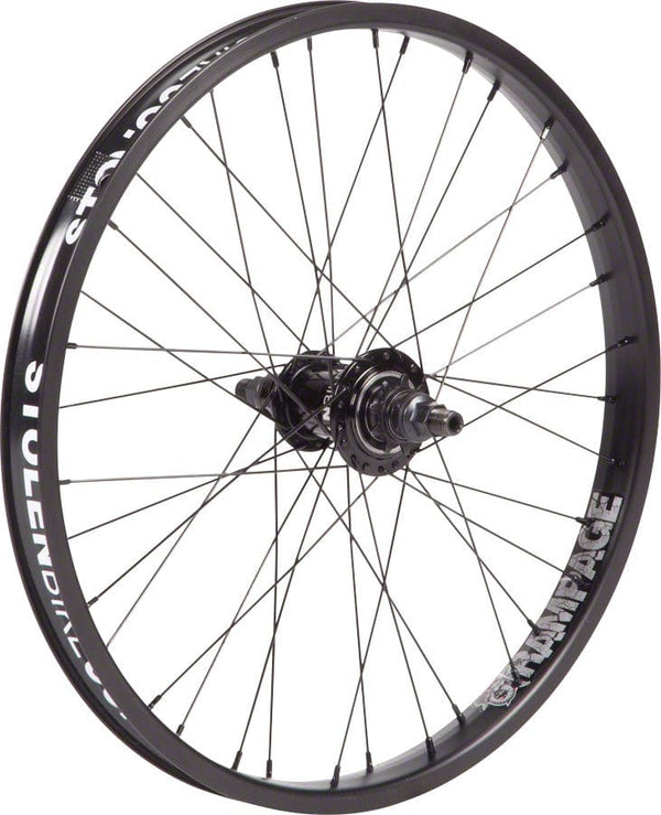 Stolen Rampage Rear Wheel - 20" 14 x 110mm Rim Brake Freecoaster BLK Clincher