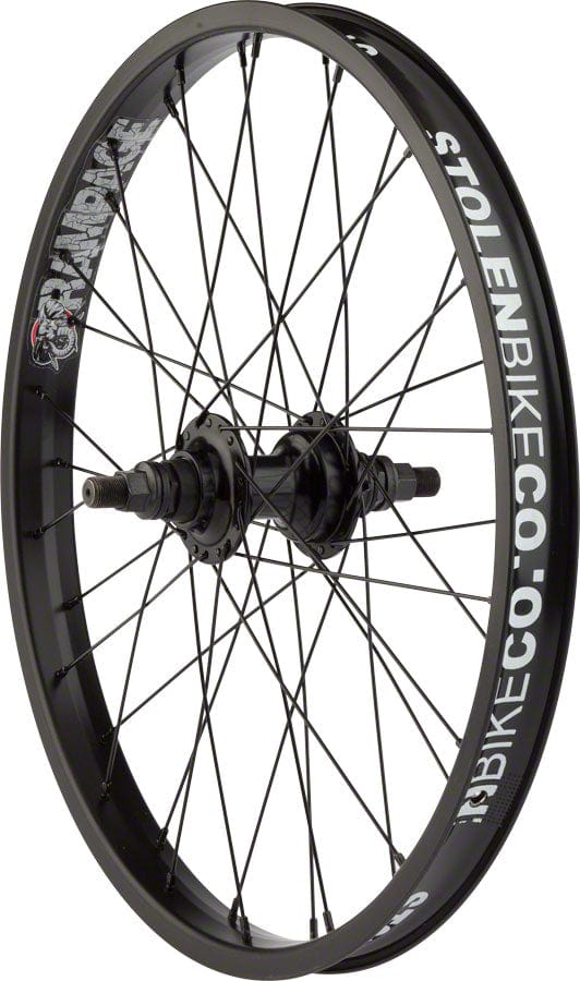 Stolen Rampage Rear Wheel - 20" 14 x 110mm Rim Brake Cassette Black Clincher