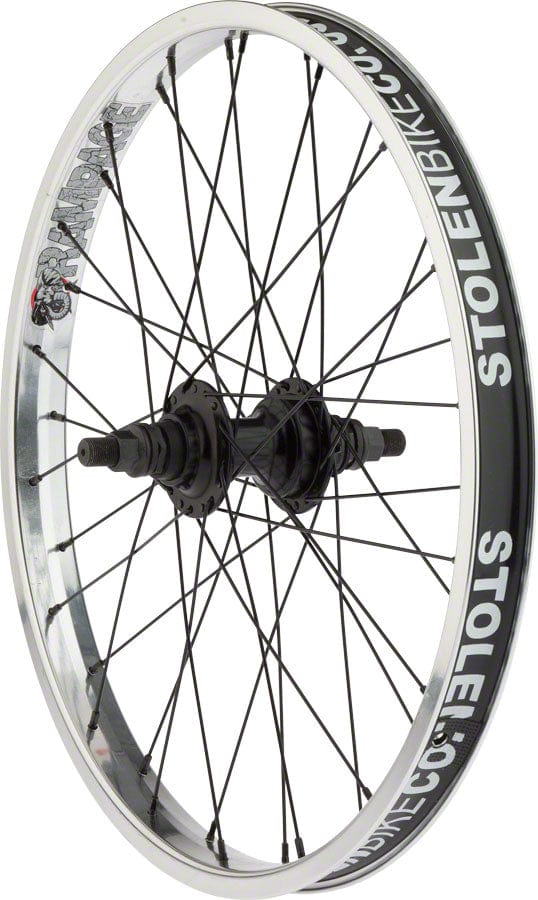 Stolen Rampage Rear Wheel - 20" 14 x 110mm Rim Brake Cassette Polished Clincher