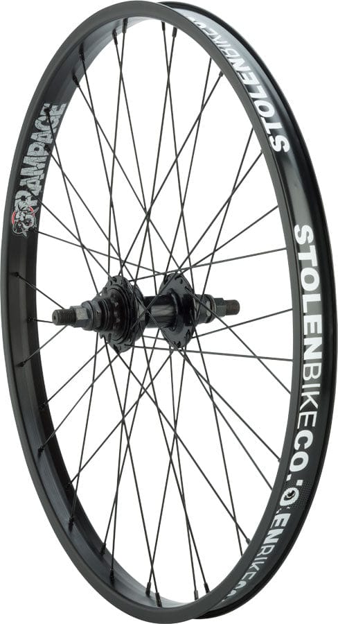 Stolen Rampage Rear Wheel - 24" 14 x 110mm Rim Brake Cassette Black Clincher