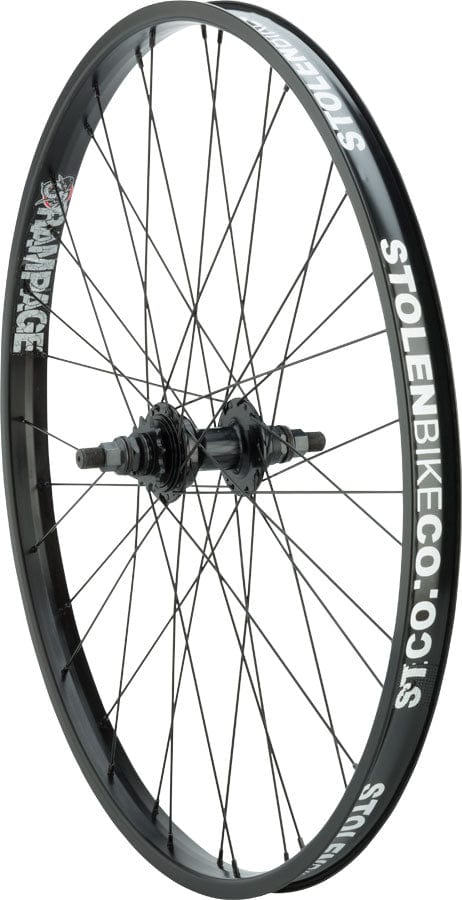 Stolen Rampage Rear Wheel - 26" 14 x 110mm Rim Brake Cassette Black Clincher