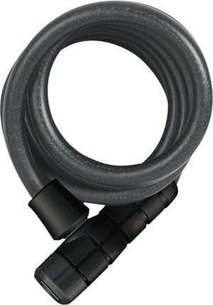 Abus Cable Locks ABUS Booster 6512 Keyed Coiled Cable Lock: 180cm x 12mm With Mount Black