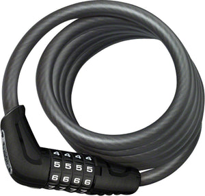 Abus Cable Locks ABUS Numero 5510C  Cable Lock -Combination 180cmx10mm With SCMU Seatpost Mount BLK