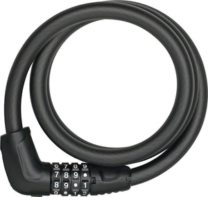 Abus Cable Locks Abus Tresor 6412C Cable Lock - Combination 2.8' With Bracket Black