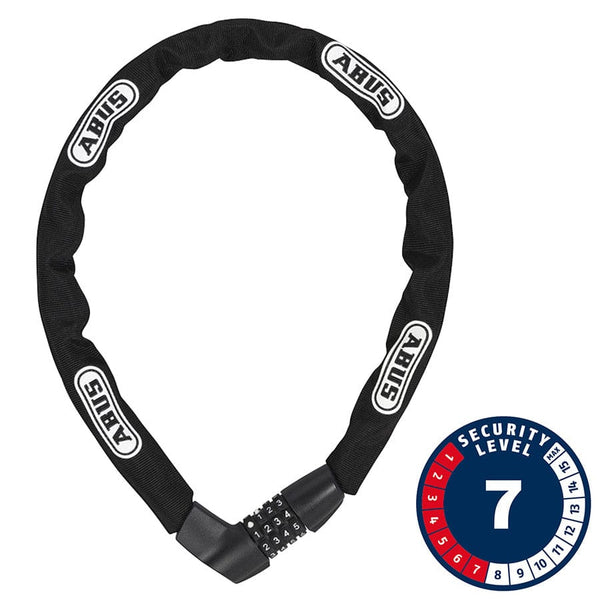 Abus Chain Locks 85Cm (2.8') / 7Mm Abus Tresor 1385 Chain Lock Combo 7mm - Black